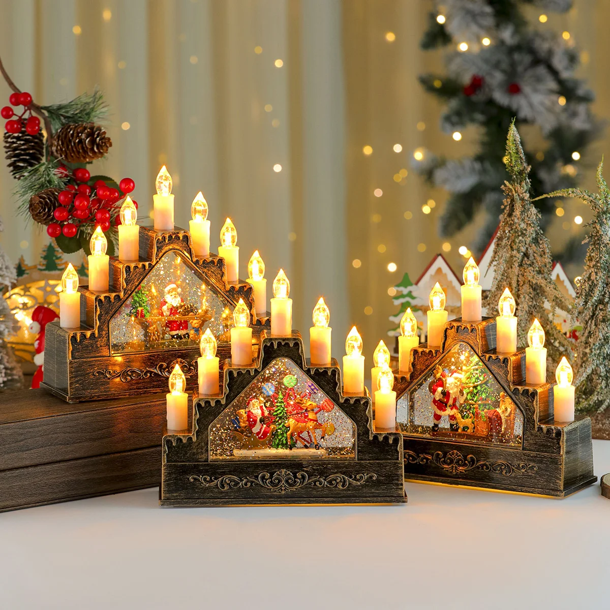 Creativity New Santa Claus Candle Music Box Desktop Ornament Hotel Home Display Window Festive Atmosphere Christmas Decoration
Creativity New Santa Claus Candle Music Box Desktop Ornament Hotel Home Display Window Festive Atmosphere Christmas Decoration