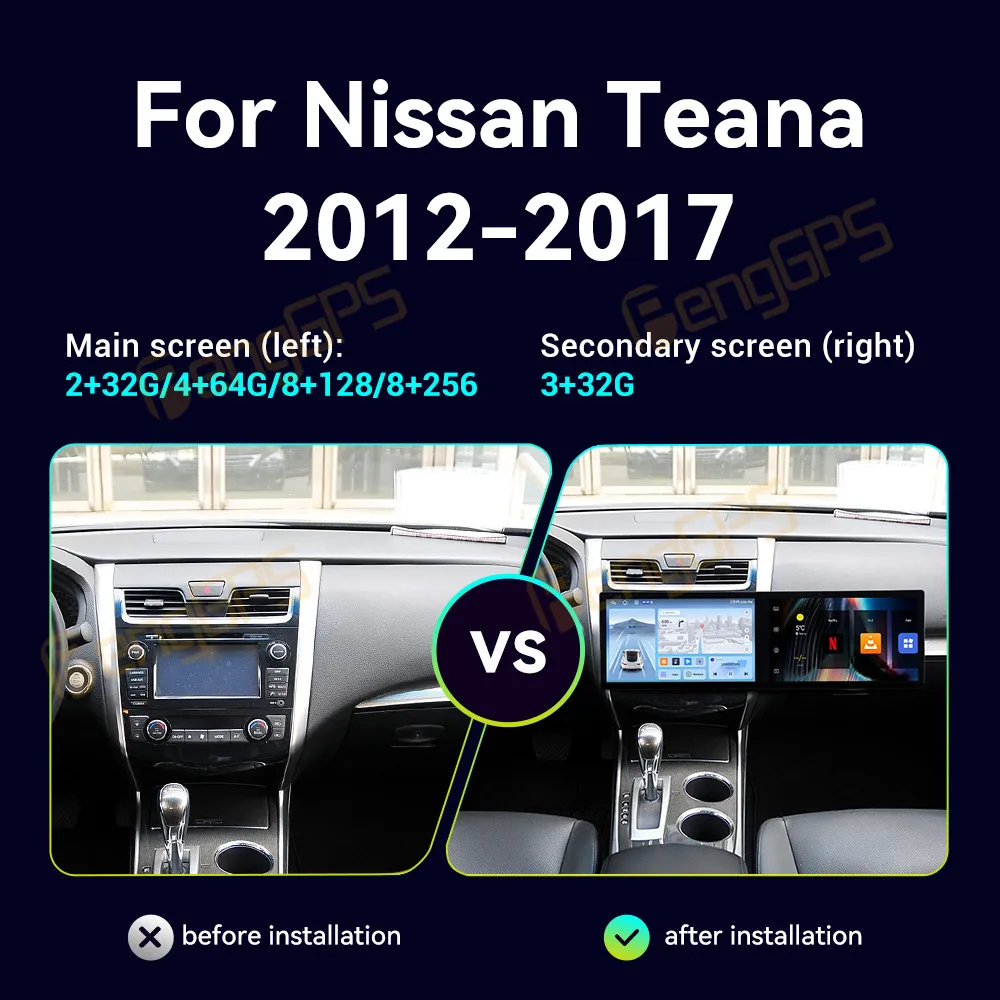 Dual Screen Multimedia DVD Player For Nissan Teana 2012-2017 Car Radio GPS Navi Android 14 Carplay Auto Stereo Touch Screen Host
Dual Screen Multimedia DVD Player For Nissan Teana 2012-2017 Car Radio GPS Navi Android 14 Carplay Auto Stereo Touch Screen Host