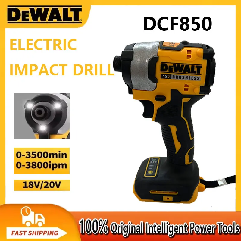 DEWALT DCF850 205N.m Brushless Impact Driver Cordless Screwdriver 20V Rechargeable Electric Impact Drill Power Tools
DEWALT DCF850 205N.m Brushless Impact Driver Cordless Screwdriver 20V Rechargeable Electric Impact Drill Power Tools