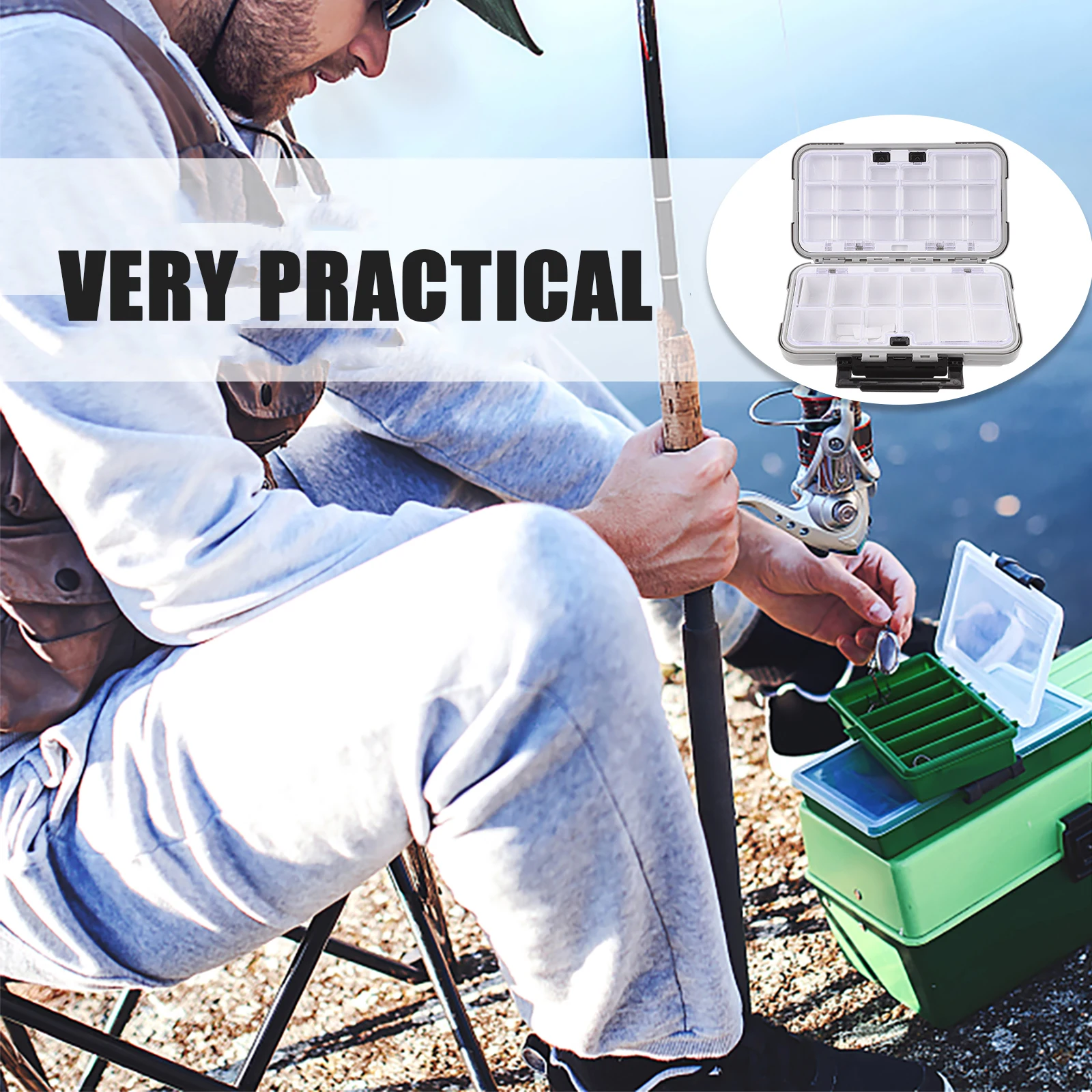 Fishing Waterproof ABS Plastic Grey Storage Container Large Capacity Durable Premium Material Fishing Gear 
Fishing Waterproof ABS Plastic Grey Storage Container Large Capacity Durable Premium Material Fishing Gear