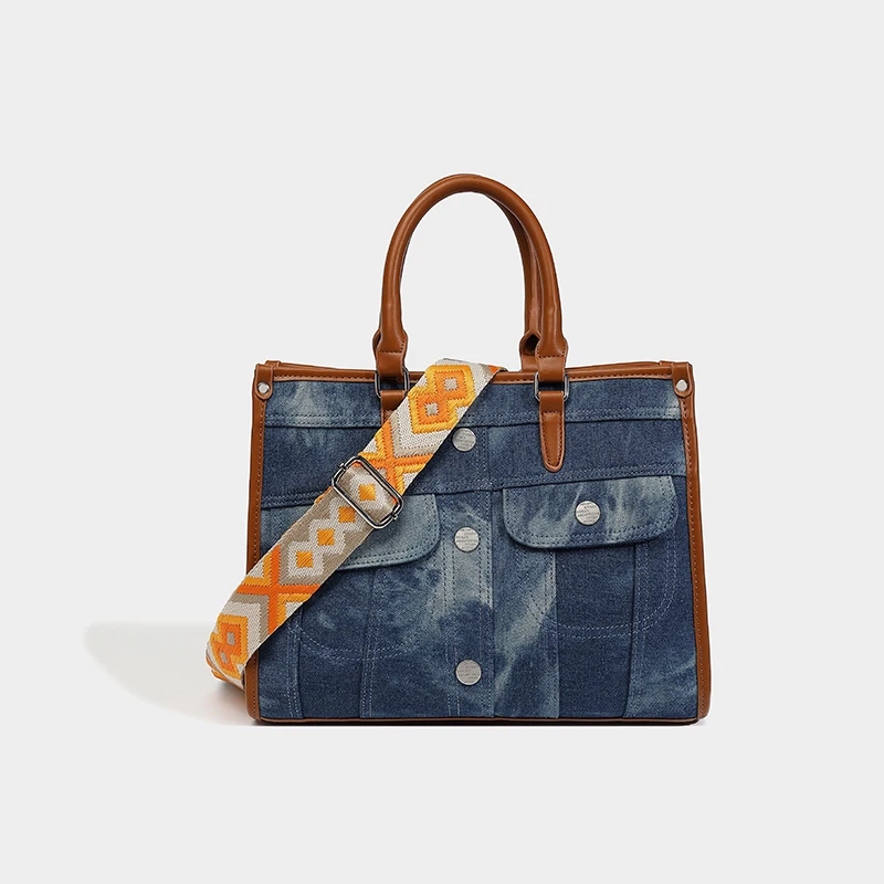Denim Tote Bag Niche Original Handbag High Quality Fashionable Square Bag Large Capacity Commuter Versatile Trendy Shoulder Bag
Denim Tote Bag Niche Original Handbag High Quality Fashionable Square Bag Large Capacity Commuter Versatile Trendy Shoulder Bag