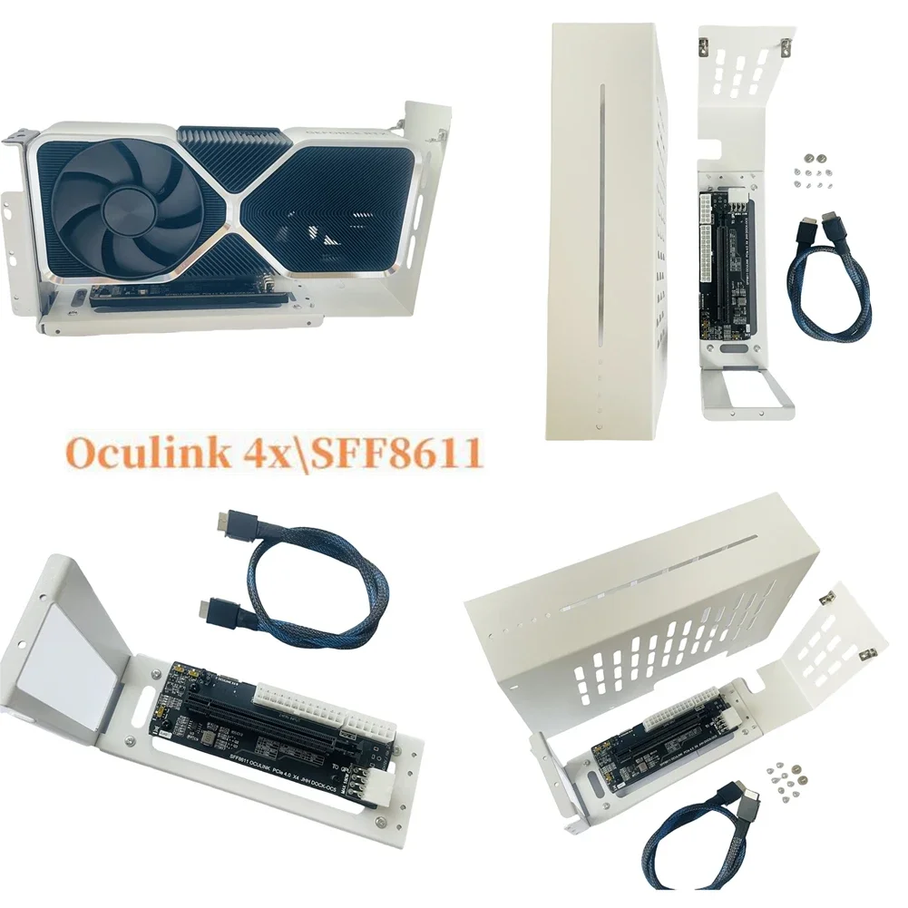 SFF8611 Oculink / M.2 NVMe ноутбук eGPU металлическая внешняя графическая карта 4090 GPU Dock PCIE 4,0 X4 Gen4 ноутбук ATX ВВП адаптер
SFF8611 Oculink / M.2 NVMe ноутбук eGPU металлическая внешняя графическая карта 4090 GPU Dock PCIE 4,0 X4 Gen4 ноутбук ATX ВВП адаптер