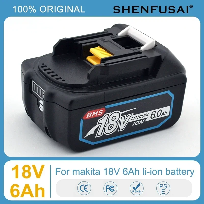 Перезаряжаемая батарея BL1860 Makita 18 в 18650 для литий-ионной батареи Makita для электроинструментов BL1830 BL1850B LXT400
Перезаряжаемая батарея BL1860 Makita 18 в 18650 для литий-ионной батареи Makita для электроинструментов BL1830 BL1850B LXT400