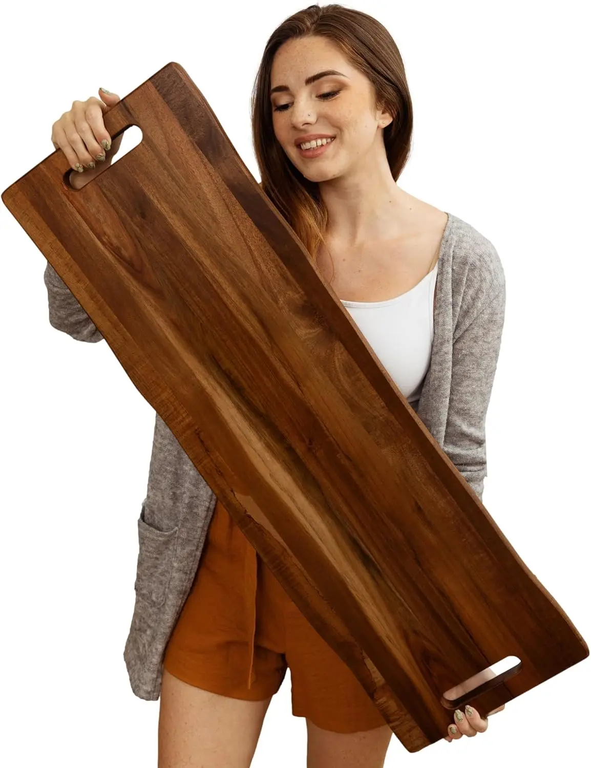 Large Acacia Serving Board with Handles, 36x12 Inch Rectangular Charcuterie Platter, Natural Wood Server for Meat Cheese and
Large Acacia Serving Board with Handles, 36x12 Inch Rectangular Charcuterie Platter, Natural Wood Server for Meat Cheese and