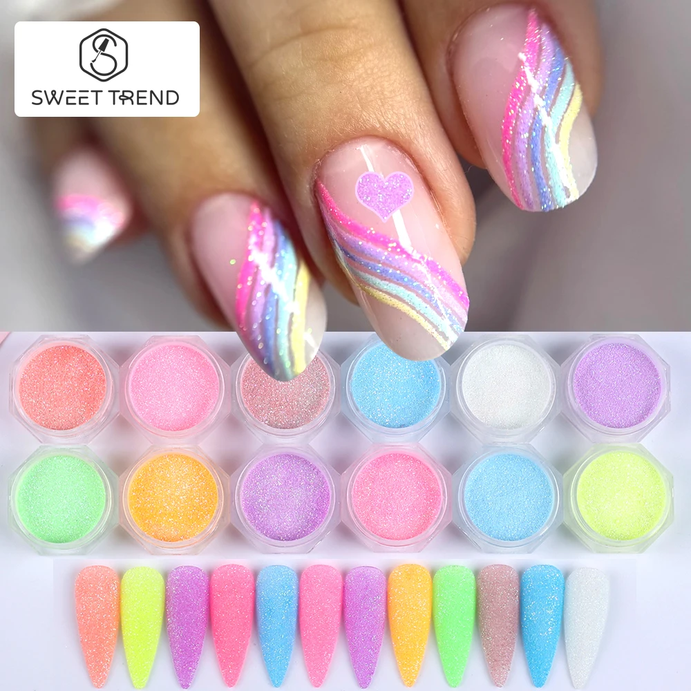 SWEET TREND-12 Boxes Sugar Nail Glitter Powder Colorful Candy Coat Powder Pigment For Spring Manicure Dust Nail Art Decorations
SWEET TREND-12 Boxes Sugar Nail Glitter Powder Colorful Candy Coat Powder Pigment For Spring Manicure Dust Nail Art Decorations