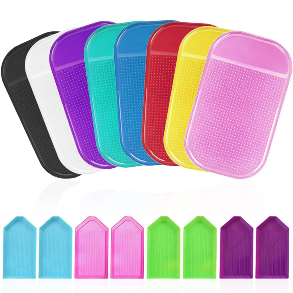 8PCS Diamond Painting Anti-Slip Tools Sticky Mat with 8 PCS Plastic Trays Universal Gel Pad for 5D Diamond Painting Accessories
8PCS Diamond Painting Anti-Slip Tools Sticky Mat with 8 PCS Plastic Trays Universal Gel Pad for 5D Diamond Painting Accessories