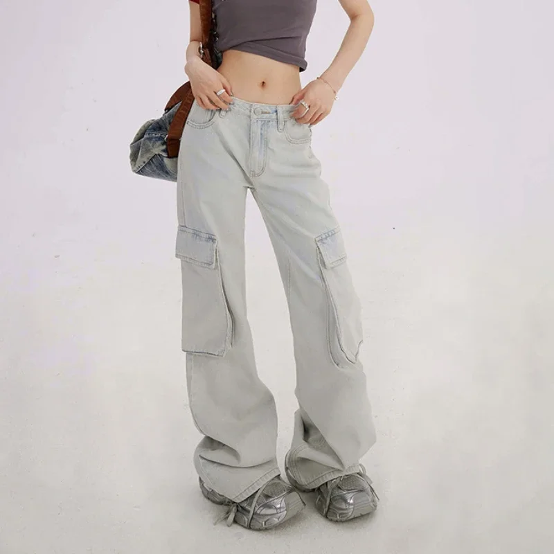 Cargo Pants Denim Distressed Vintage Women Jeans Full Length Pants Straight Pockets Mid Waist Loose Casual Basics Solid 2024
Cargo Pants Denim Distressed Vintage Women Jeans Full Length Pants Straight Pockets Mid Waist Loose Casual Basics Solid 2024