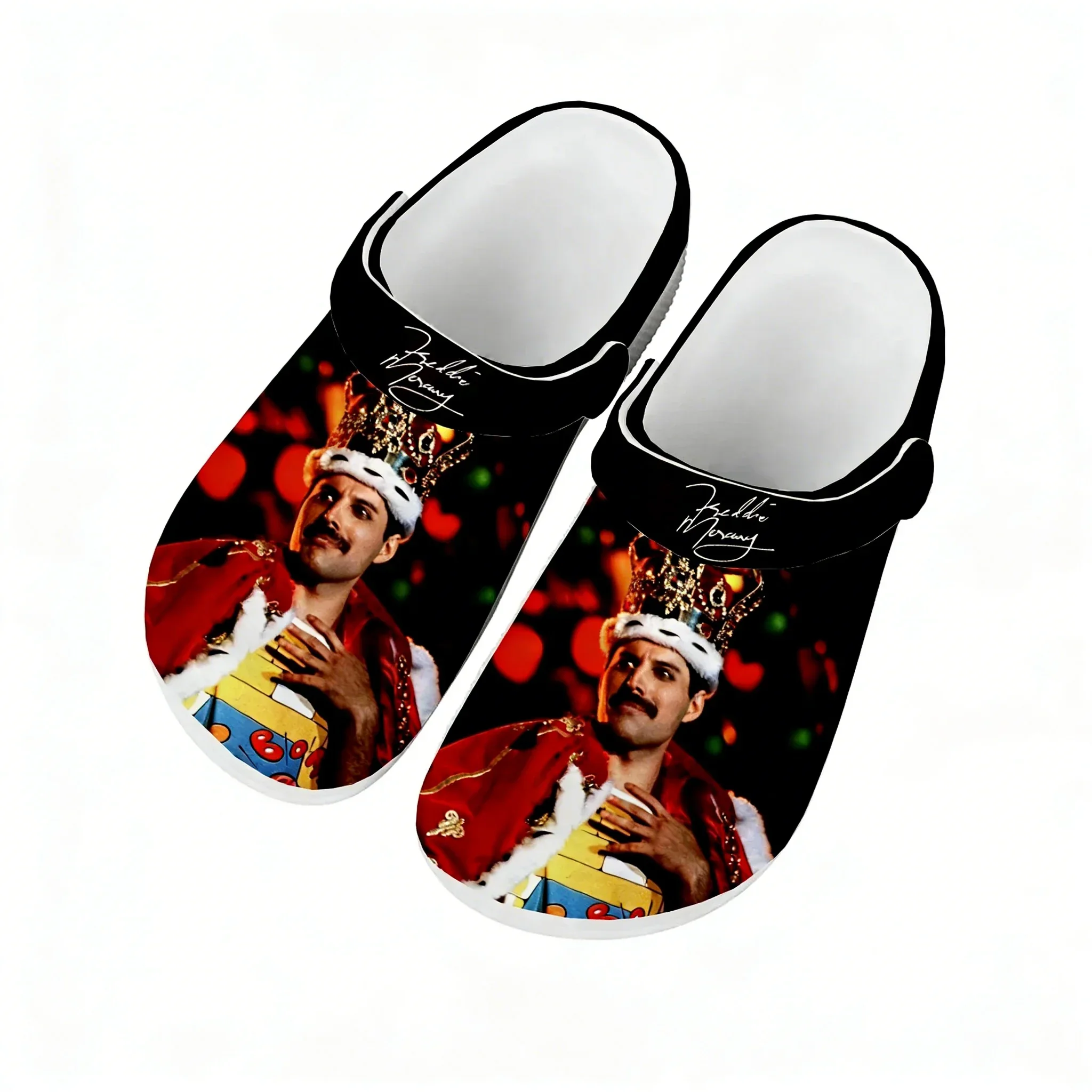 Водные туфли Freddie Mercury для мужчин и женщин, нескользящие, модные, для дома и сада, сабо, сандалии на заказ, пляжные дышащие тапочки с отверстиями
Водные туфли Freddie Mercury для мужчин и женщин, нескользящие, модные, для дома и сада, сабо, сандалии на заказ, пляжные дышащие тапочки с отверстиями