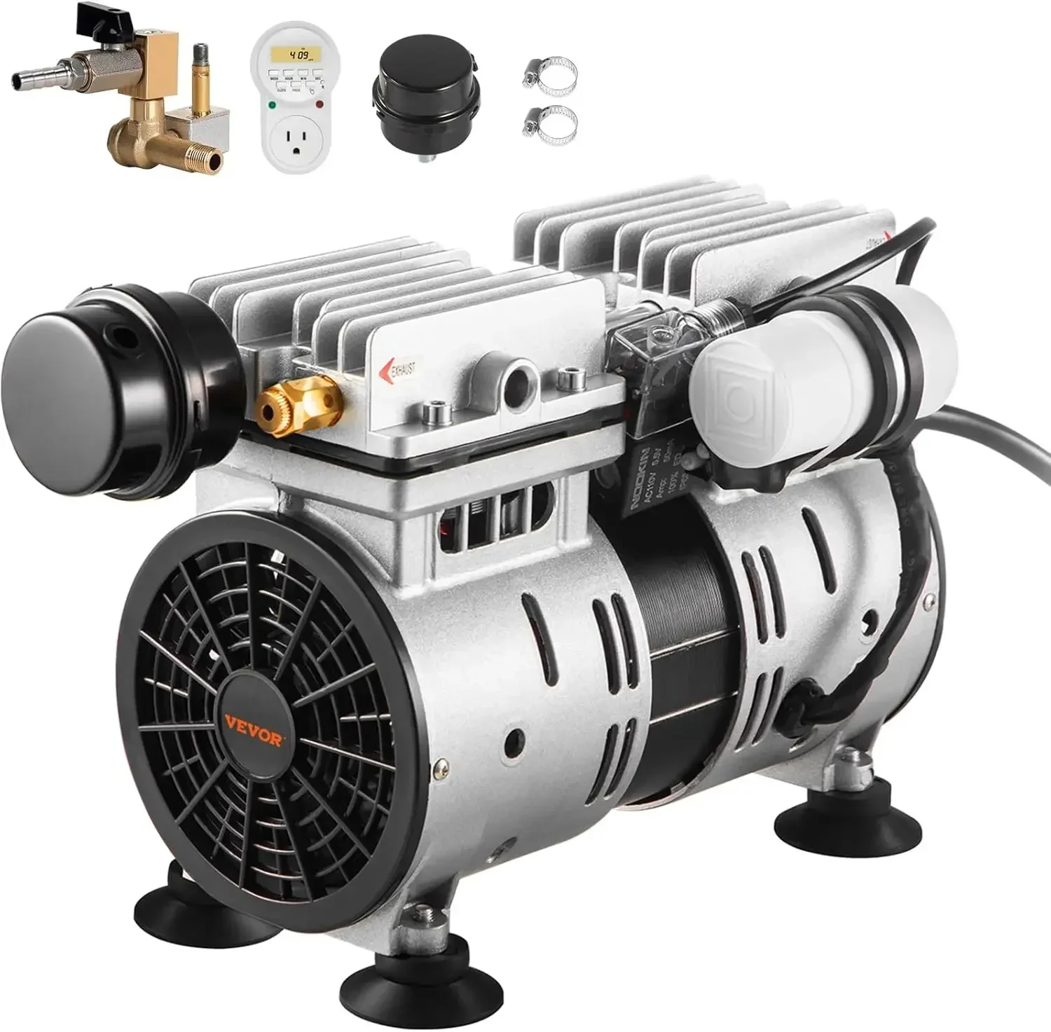 Pond Aerator, 550W Power 5.2CFM for Up to 3 Acre 50' Includes 3/4 HP Timer & Valves, Deep Water Oxygen Circulation, No Diffuser
Pond Aerator, 550W Power 5.2CFM for Up to 3 Acre 50' Includes 3/4 HP Timer & Valves, Deep Water Oxygen Circulation, No Diffuser