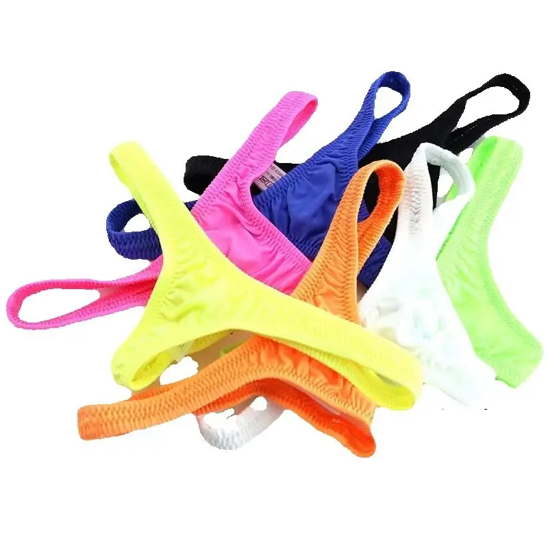 Elastic Ice Silk Men's T-back Thong, Low-rise Breathable Underwear with Single String
Elastic Ice Silk Men's T-back Thong, Low-rise Breathable Underwear with Single String