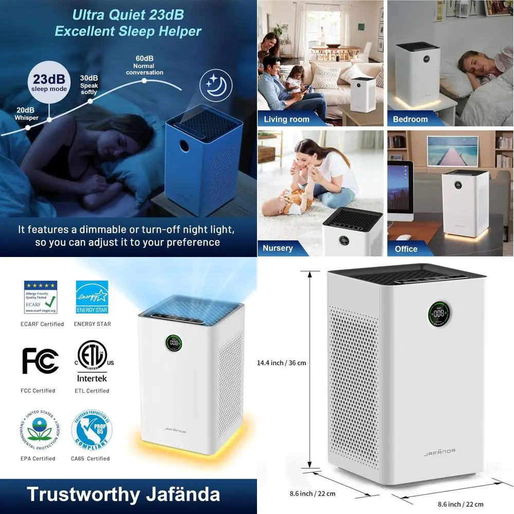 Очиститель воздуха с HEPA-фильтром для больших помещений площадью до 1190 кв. футов, удаляет 99,97% пыли, дыма, запахов, пыльцы, шерсти домашних животных и аллергенов, U
Очиститель воздуха с HEPA-фильтром для больших помещений площадью до 1190 кв. футов, удаляет 99,97% пыли, дыма, запахов, пыльцы, шерсти домашних животных и аллергенов, U