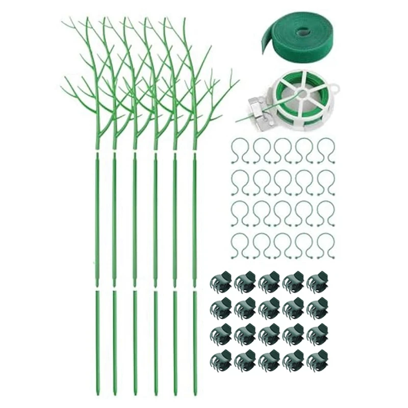 AUAU-6Pack 39.37Inchplant Support Stakes With Clips,Twist Ties,Strap,Twist Clips, Climbing Plant Stakes For Outdoor & Indoor
AUAU-6Pack 39.37Inchplant Support Stakes With Clips,Twist Ties,Strap,Twist Clips, Climbing Plant Stakes For Outdoor & Indoor