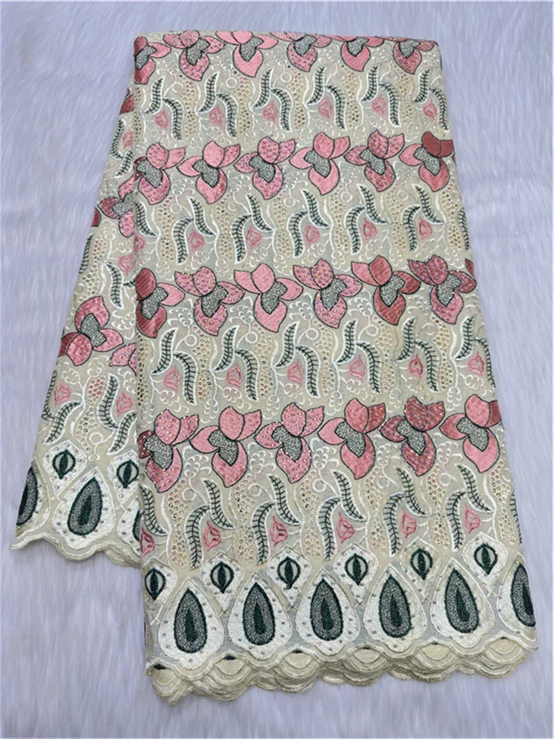 5 yard Heavy Beaded Embroidery African 100% Premium Cotton Fabrics High quality Swiss Voile Lace Popular Dubai Style 27L582401
5 yard Heavy Beaded Embroidery African 100% Premium Cotton Fabrics High quality Swiss Voile Lace Popular Dubai Style 27L582401