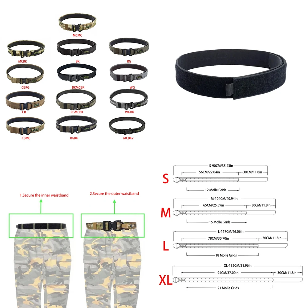 NEW Tactical 45cm 1.75 inch Width Ronin Style Tactical Molle Belt Outdoor Hunting Double Layer Belt Molle System Belt
NEW Tactical 45cm 1.75 inch Width Ronin Style Tactical Molle Belt Outdoor Hunting Double Layer Belt Molle System Belt