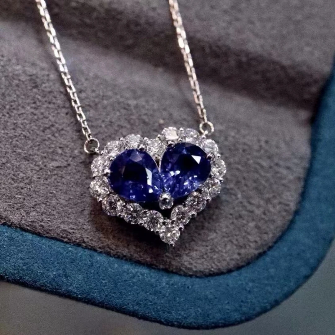 KJJEAXCMY Natural Sapphire Necklace S925 Silver Inlaid Simple Women's High-End Jewelry The crystal is clean and beautiful color
KJJEAXCMY Natural Sapphire Necklace S925 Silver Inlaid Simple Women's High-End Jewelry The crystal is clean and beautiful color