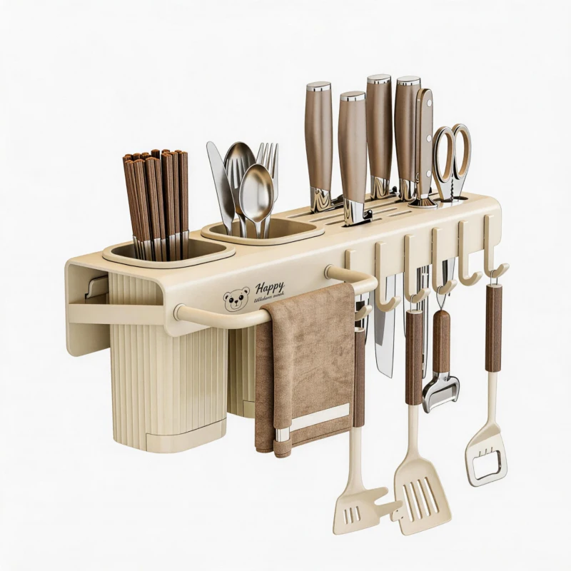Wall Mounted Chopstick Knife Holder, Adhesive Kitchen Tool Organizer, No Drill Spoon Rack, Utensil Storage for Cooking Gadgets
Wall Mounted Chopstick Knife Holder, Adhesive Kitchen Tool Organizer, No Drill Spoon Rack, Utensil Storage for Cooking Gadgets