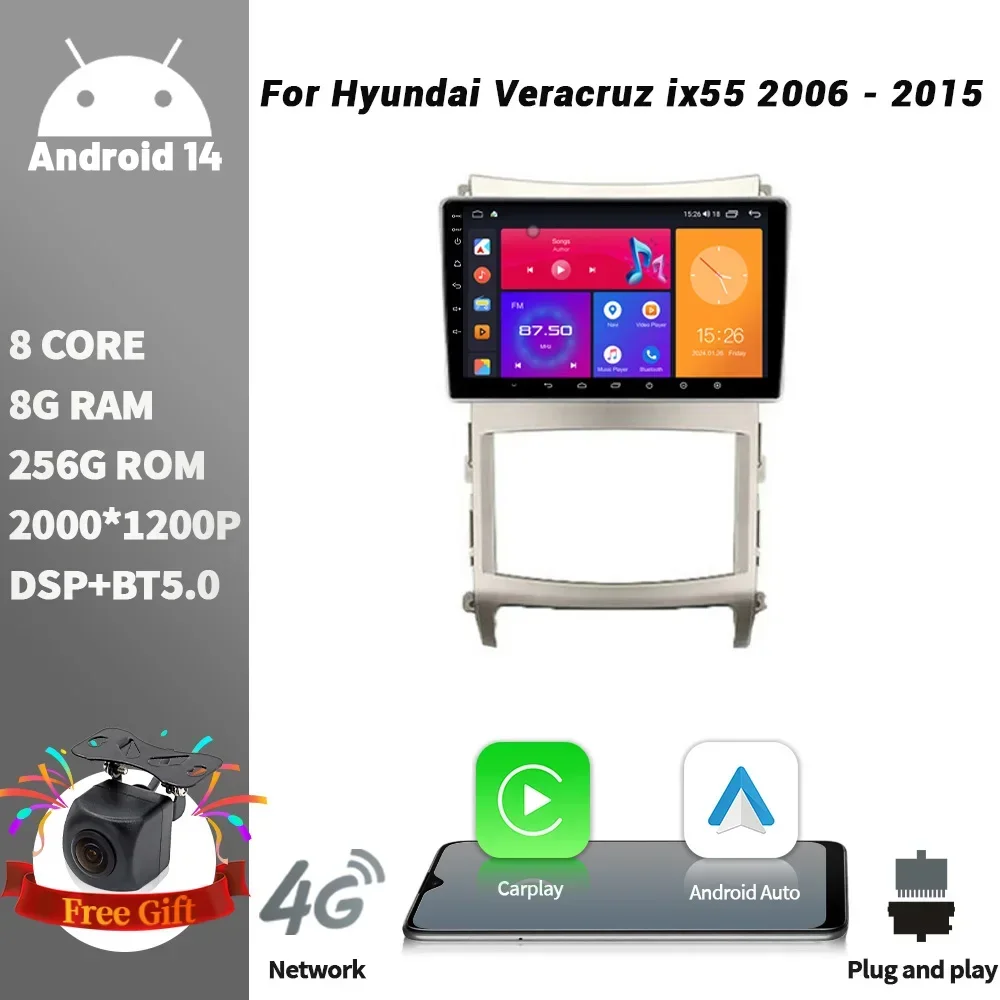 For Hyundai Veracruz ix55 2006-2015 WIFI GPS Car Radio Multimedia Player Navigation 2DIN Android Wireless CarPlay Screen Stereo
For Hyundai Veracruz ix55 2006-2015 WIFI GPS Car Radio Multimedia Player Navigation 2DIN Android Wireless CarPlay Screen Stereo