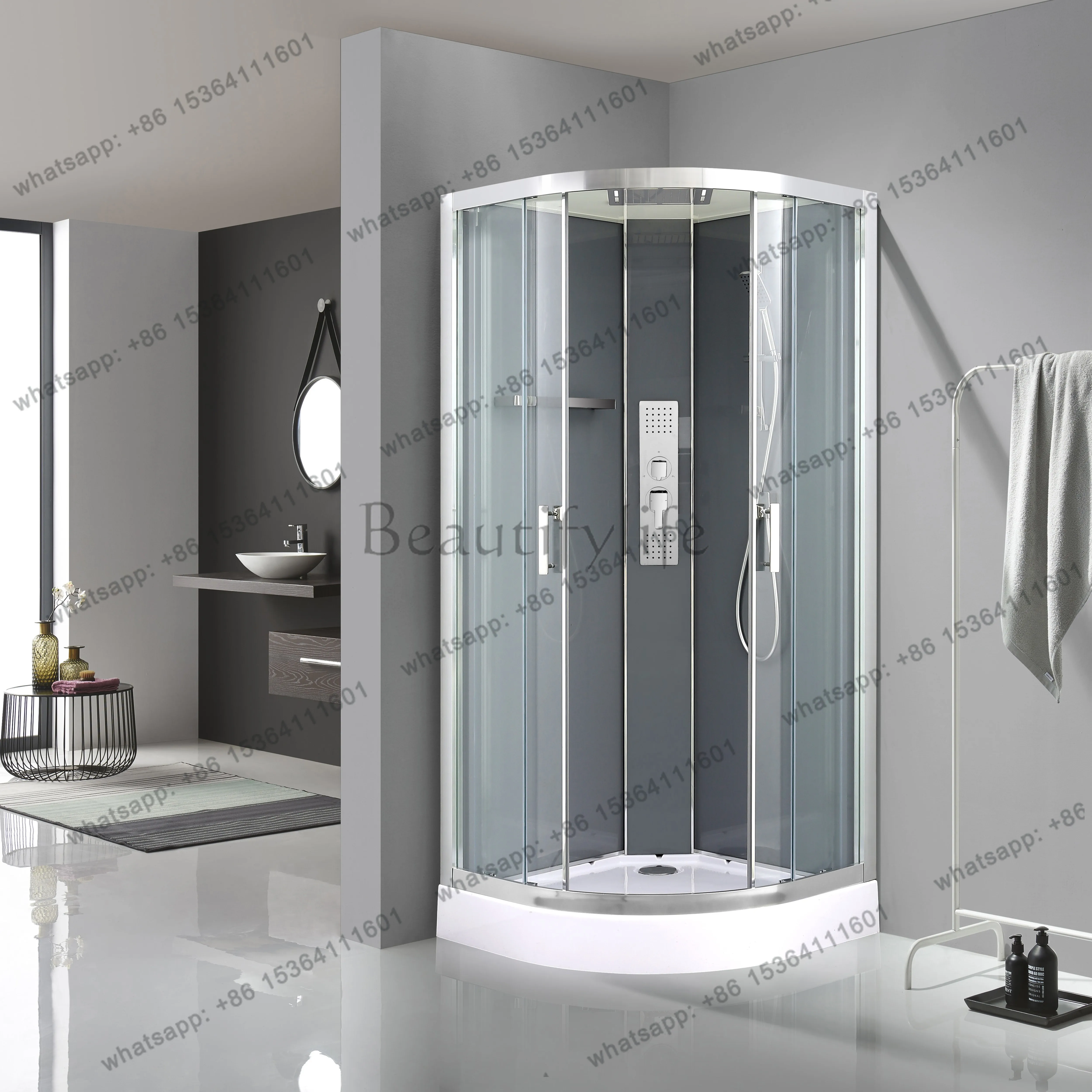 integral bathroom fan-shaped integrated fast-loading glass partition dry and wet separation bath
integral bathroom fan-shaped integrated fast-loading glass partition dry and wet separation bath