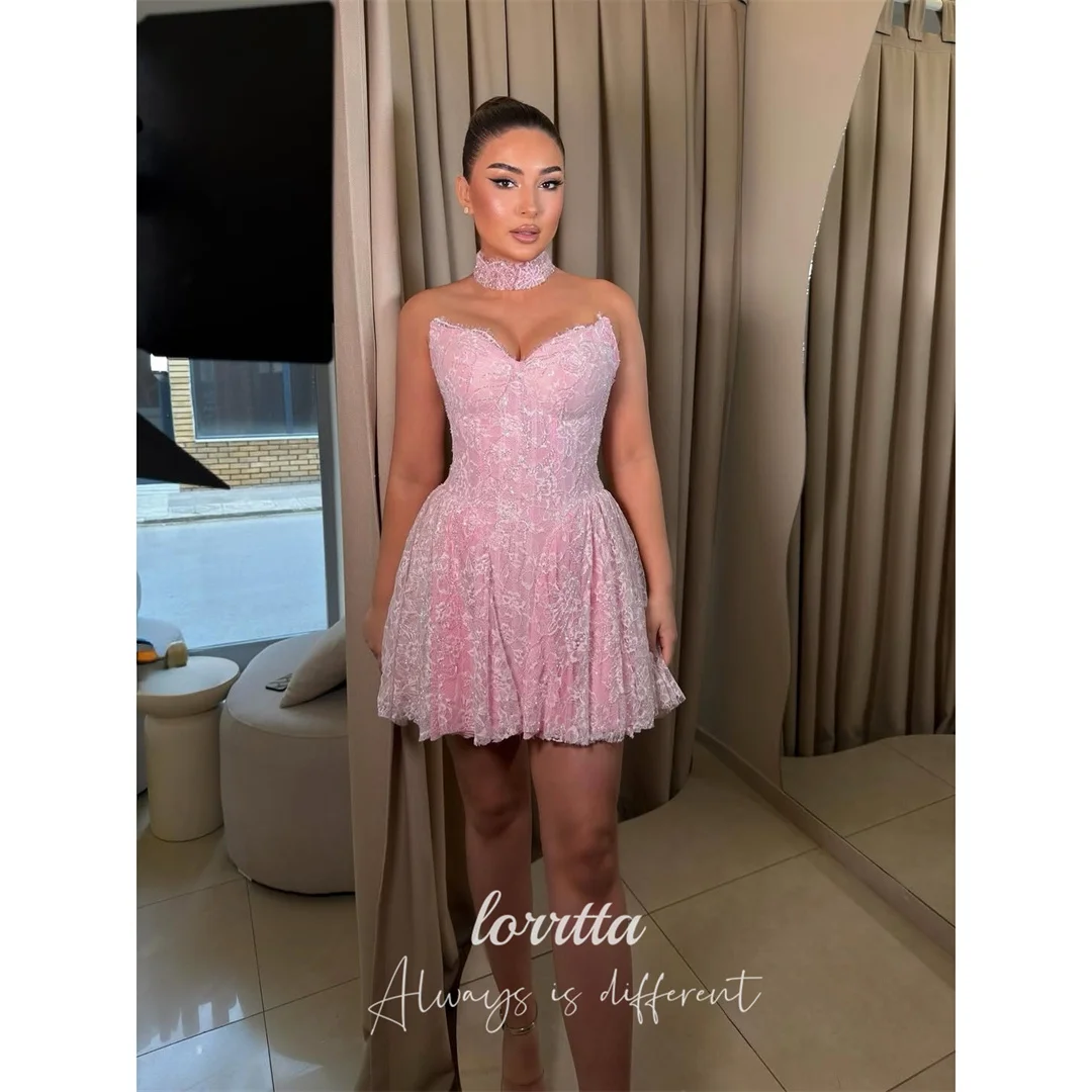 Lorrtta Lace Sweetheart Pink A-Line Evening Dress 2026 Prom Dress Elegant Party Women's Customized Formal Glamourous Quality
Lorrtta Lace Sweetheart Pink A-Line Evening Dress 2026 Prom Dress Elegant Party Women's Customized Formal Glamourous Quality