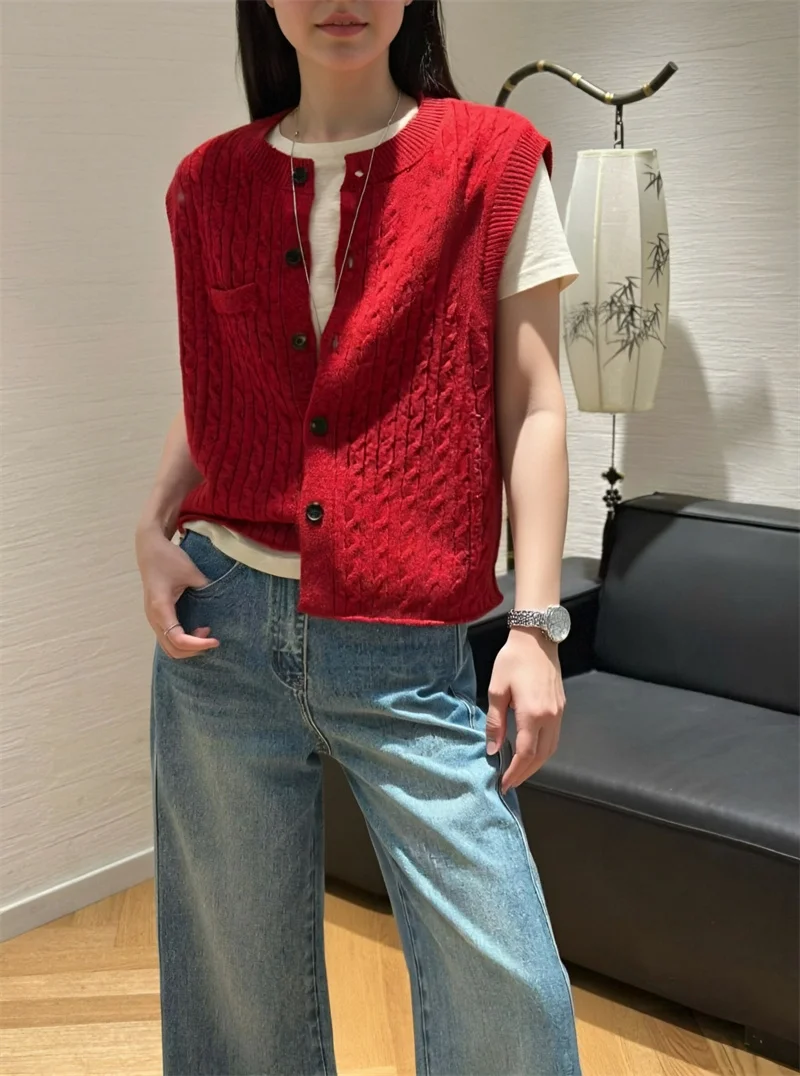 Autumn Winter Camere Woolen Knitted Svel Vest Women's Loose Fit Open Cardigan Sle Casual Comfortable Warm Sweater
Autumn Winter Camere Woolen Knitted Svel Vest Women's Loose Fit Open Cardigan Sle Casual Comfortable Warm Sweater