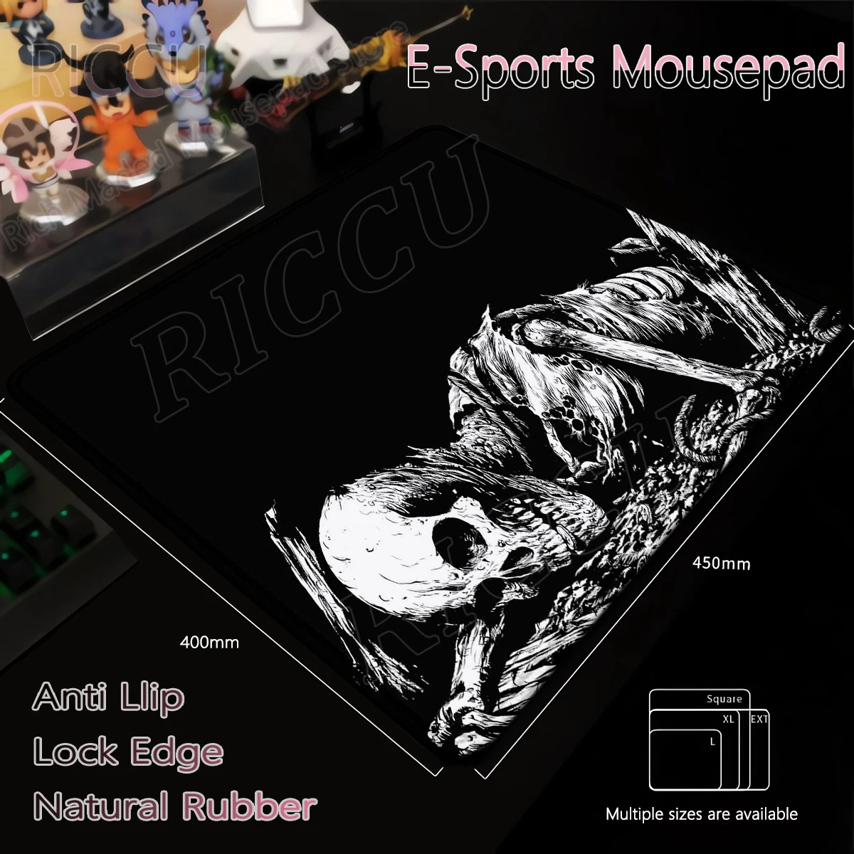Dark Skeleton Mouse Pad Small Desk Accessories Deskpad Rubber Base with Stitched Edge Mousepad Non-Slip Mousepad for Office Rug
Dark Skeleton Mouse Pad Small Desk Accessories Deskpad Rubber Base with Stitched Edge Mousepad Non-Slip Mousepad for Office Rug
