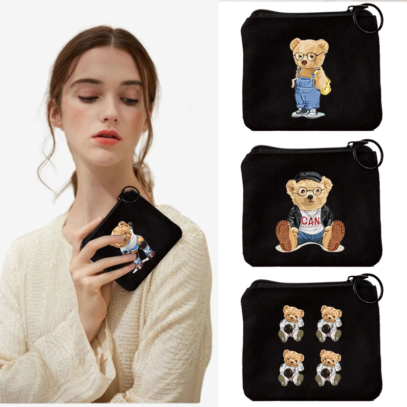 Cute Bear Printing Coin Purse Women Mini Canvas Card Holder Small Wallet Pouch Simple Design Daily Storage Bag Mini Wallet
Cute Bear Printing Coin Purse Women Mini Canvas Card Holder Small Wallet Pouch Simple Design Daily Storage Bag Mini Wallet