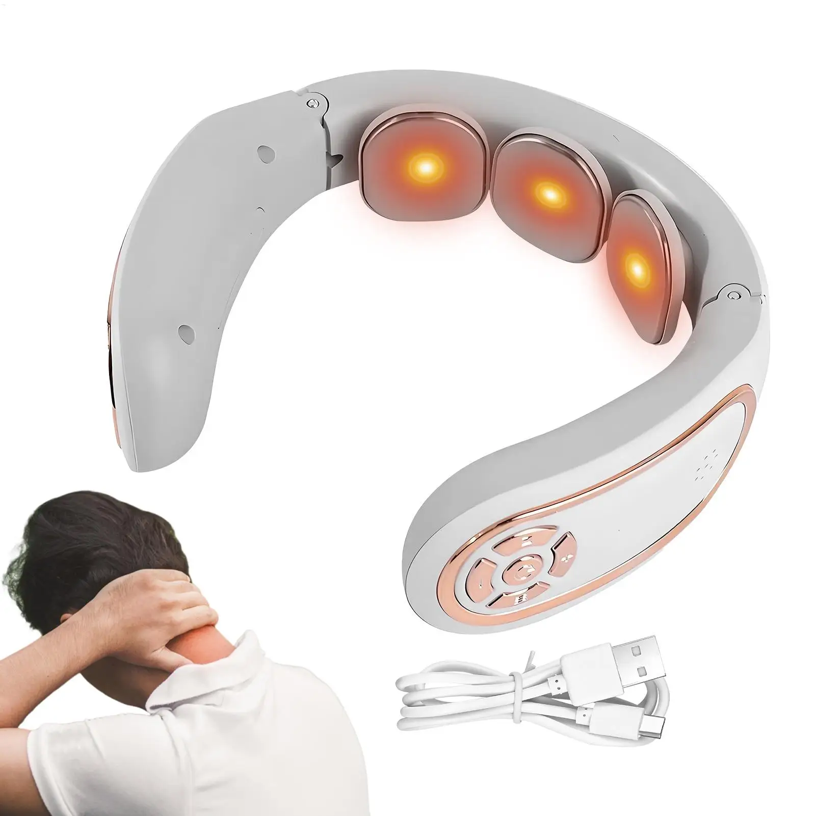 Electric Neck Massager with Heat 3 Heat Levels/ 4 Modes Relaxes Back Shoulder Muscle Pain Relief Neck Shoulder Massager
Electric Neck Massager with Heat 3 Heat Levels/ 4 Modes Relaxes Back Shoulder Muscle Pain Relief Neck Shoulder Massager