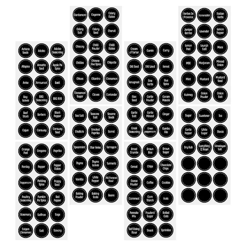 8 Sheets Elegant Spice Jar Labels Stickers Clear Legible Minimalist Design for Canning Jars Spice Bottles Medicine Containers
8 Sheets Elegant Spice Jar Labels Stickers Clear Legible Minimalist Design for Canning Jars Spice Bottles Medicine Containers