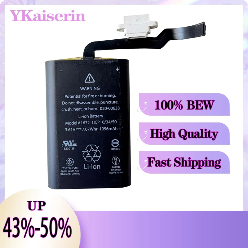 Portable Battery A1672 A1657 (2nd) for Apple Magic Mouse 2 Wireless 1956mAh 020-00634 020-00633 New Batteries Warranty
Portable Battery A1672 A1657 (2nd) for Apple Magic Mouse 2 Wireless 1956mAh 020-00634 020-00633 New Batteries Warranty