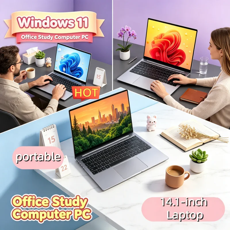 Win11 Portable Business Office Notebook 14.1 Inch 2026 Ultra Thin Intel N95 Intel 6500Y DDR4 16GB/32GB RAM 2TB SSD Laptop PC
Win11 Portable Business Office Notebook 14.1 Inch 2026 Ultra Thin Intel N95 Intel 6500Y DDR4 16GB/32GB RAM 2TB SSD Laptop PC