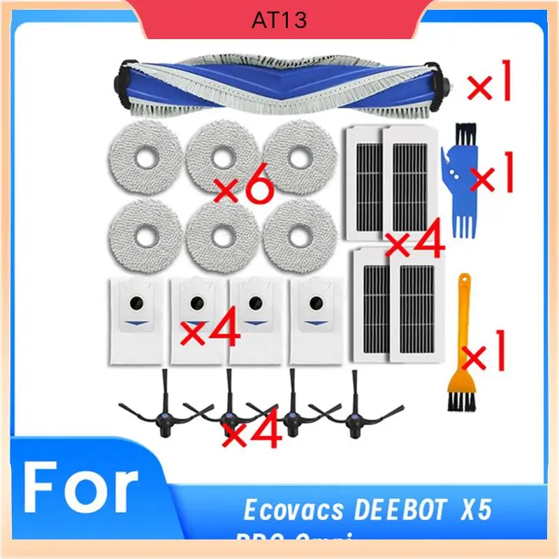 Запасные части AT13 для Ecovacs DEEBOT X5 PRO Omni, робот-пылесос, роликовая боковая щетка, HEPA-фильтр, накладка для швабры, мешок для пыли
Запасные части AT13 для Ecovacs DEEBOT X5 PRO Omni, робот-пылесос, роликовая боковая щетка, HEPA-фильтр, накладка для швабры, мешок для пыли