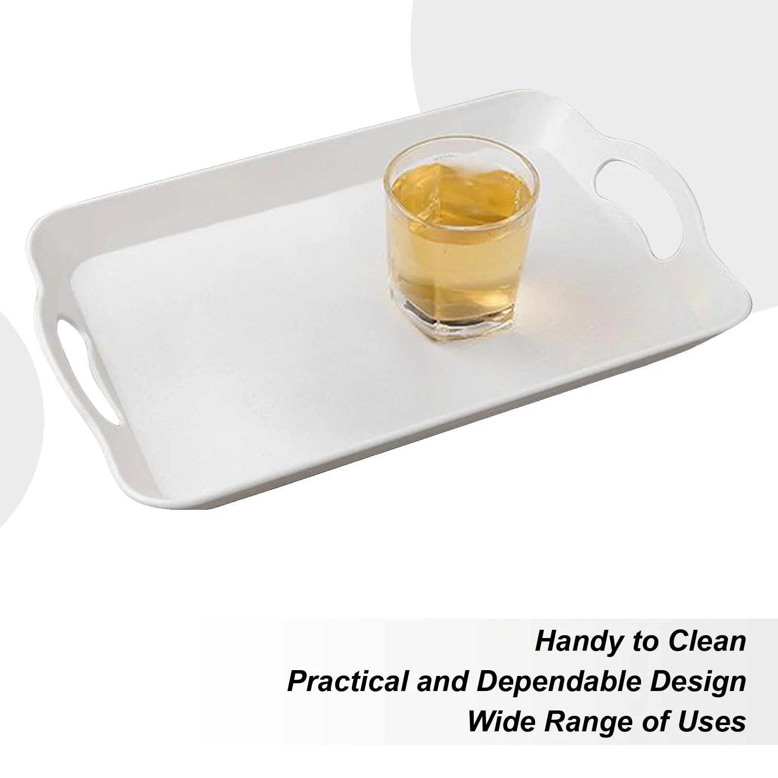 Serving Tray Rectangular Snack Plate Anti-Slip Serving Tray With Handle For Brunch Living Room Picnic Buffet Wedding Outdoor
Serving Tray Rectangular Snack Plate Anti-Slip Serving Tray With Handle For Brunch Living Room Picnic Buffet Wedding Outdoor
