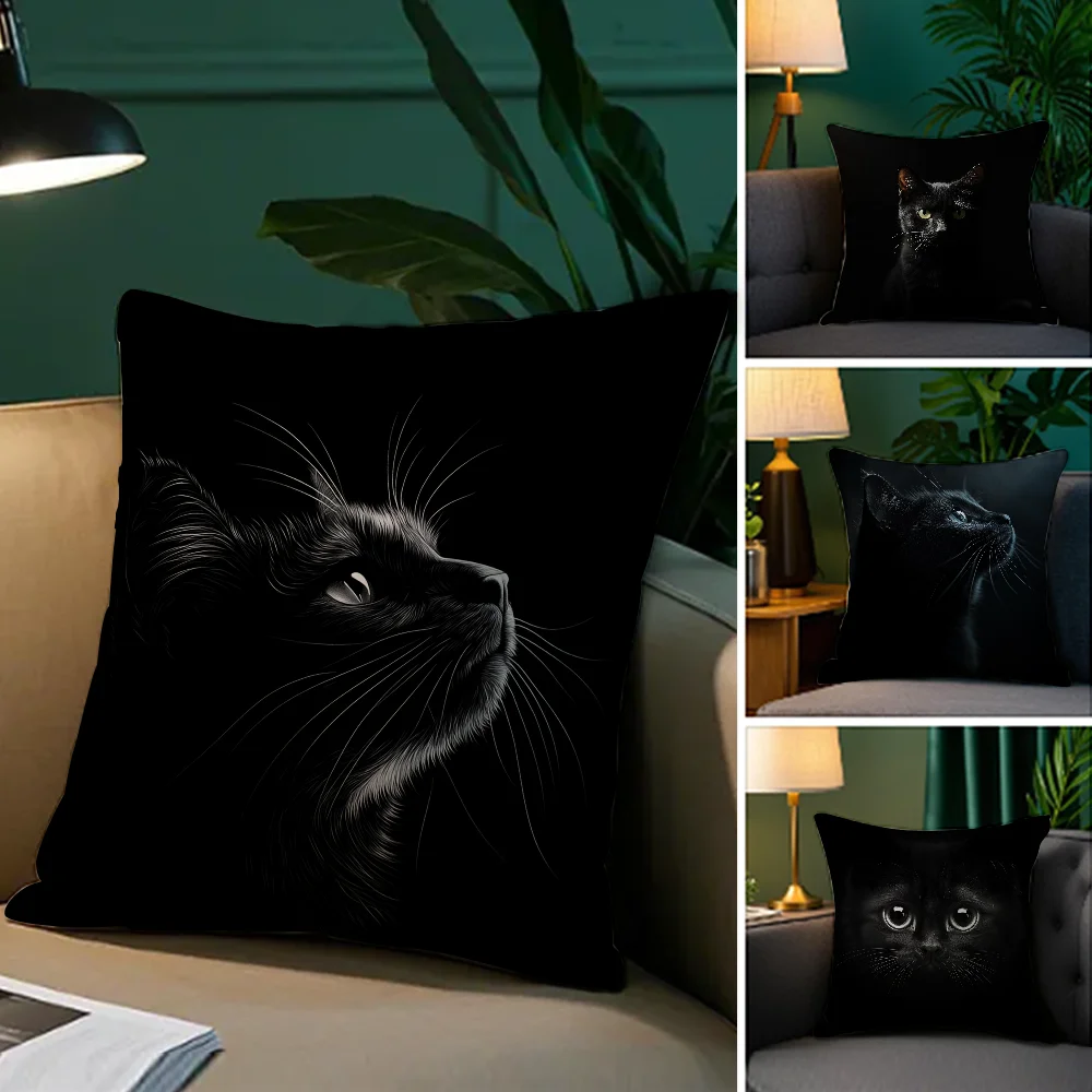 Cool Black Cat Cute Kitty Pillow Case Plush Fabric Soft Double Sided Print Sofa Cushion Cover Throw Pillow Covers
Cool Black Cat Cute Kitty Pillow Case Plush Fabric Soft Double Sided Print Sofa Cushion Cover Throw Pillow Covers
