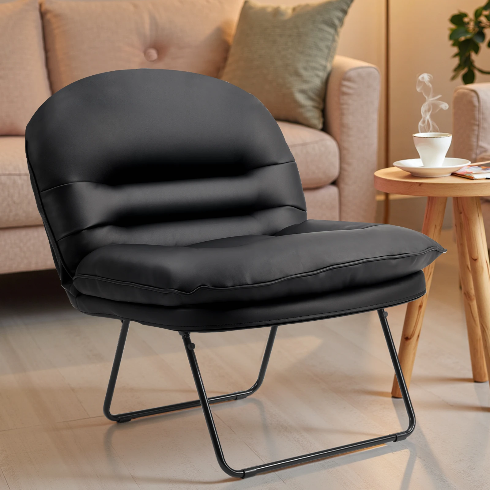 MCQ PU Leather Foldable Office Chair Metal Frame Soft Cushion Lumbar Support Comfy Saucer Chair Gaming Fashion Floor Chair
MCQ PU Leather Foldable Office Chair Metal Frame Soft Cushion Lumbar Support Comfy Saucer Chair Gaming Fashion Floor Chair