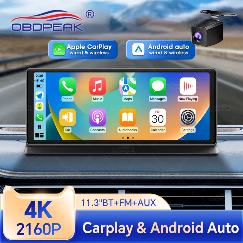 Видеорегистратор K2 Pro 11.3" 4K с беспроводным CarPlay и Android Auto, GPS-навигацией, камерой заднего вида 1080P и Wi-Fi 5G
Видеорегистратор K2 Pro 11.3" 4K с беспроводным CarPlay и Android Auto, GPS-навигацией, камерой заднего вида 1080P и Wi-Fi 5G