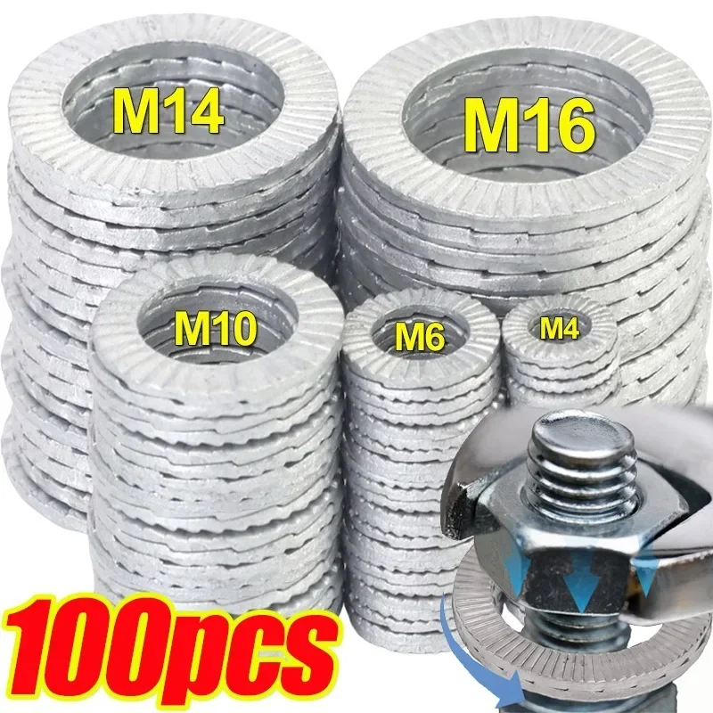 Wedge Shock Proof Gasket Steel Heavy-Duty Lock Flat Washers Double Sided Hardware Washer Fasteners M4 M6 M10 M14 M16 Bolts Screw
Wedge Shock Proof Gasket Steel Heavy-Duty Lock Flat Washers Double Sided Hardware Washer Fasteners M4 M6 M10 M14 M16 Bolts Screw