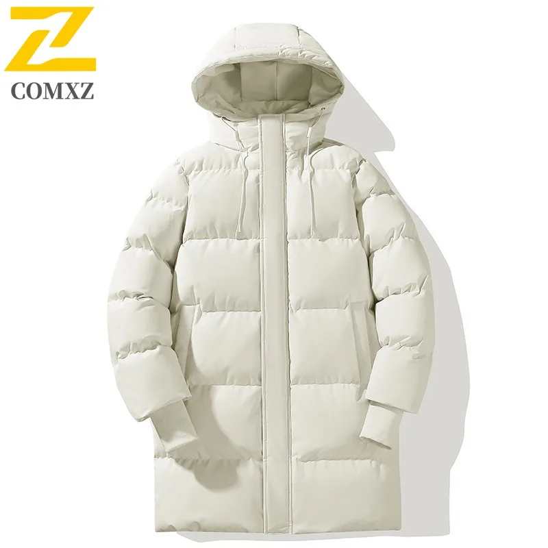 COMXZ 2025 зимняя мужская куртка средней длины, модная ветровка со съемной шляпой, большой шерстяной воротник, пальто-ветровка, новинка 2023 года, парка 
COMXZ 2025 зимняя мужская куртка средней длины, модная ветровка со съемной шляпой, большой шерстяной воротник, пальто-ветровка, новинка 2023 года, парка