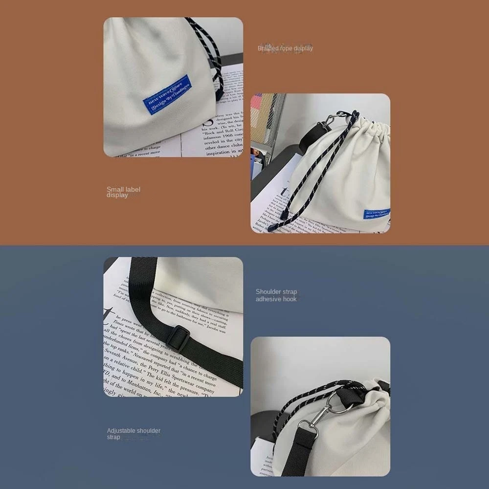 INS Nylon Drawstring Bucket Bag Storage Casual Korean Style Shoulder Bag Portable Handbag Men Crossbody Bag Travel
INS Nylon Drawstring Bucket Bag Storage Casual Korean Style Shoulder Bag Portable Handbag Men Crossbody Bag Travel