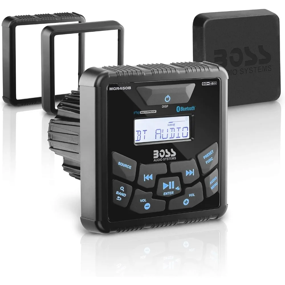 Приемник морского калибра MGR450B-Bluetooth, цифровой медиаплеер MP3, без CD-проигрывателя, USB-порт, AM/FM-радио
Приемник морского калибра MGR450B-Bluetooth, цифровой медиаплеер MP3, без CD-проигрывателя, USB-порт, AM/FM-радио
