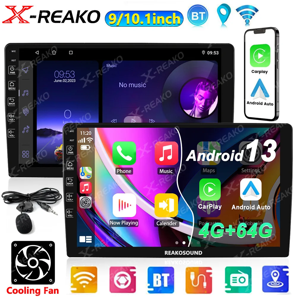 X-REAKO 9/10 inch HD Car Radio Carplay Android Auto Universal Multimedia Video Player GPS 2 din Android Head Unit GPS Navigation
X-REAKO 9/10 inch HD Car Radio Carplay Android Auto Universal Multimedia Video Player GPS 2 din Android Head Unit GPS Navigation