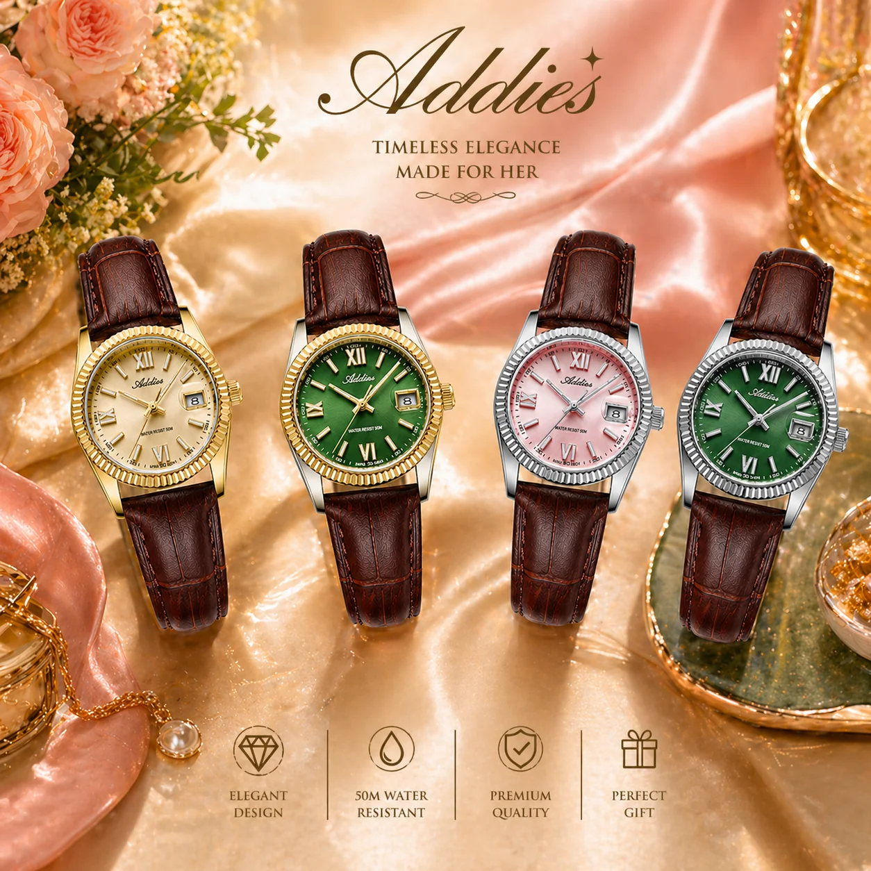 Addies 316L Stainless Steel Calendar Women's Quartz Watch 28mm BGW9 Super Luminous Sapphire Glass Watches Dress Watch for Ladies
Addies 316L Stainless Steel Calendar Women's Quartz Watch 28mm BGW9 Super Luminous Sapphire Glass Watches Dress Watch for Ladies