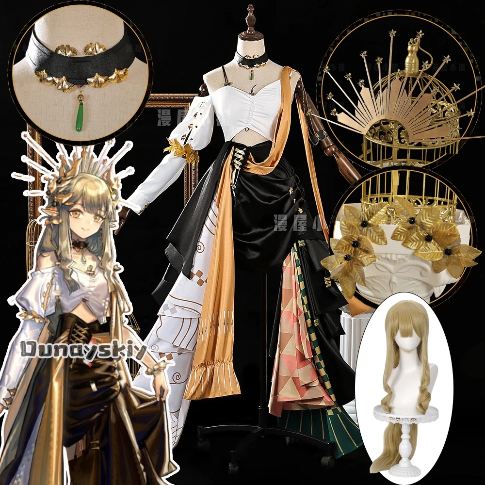 Muelsyse Cosplay Game Arknights Costume Muelsyse New Skin Long Dress Wig Shoe Suits Halloween Women Uniform For Role-playing
Muelsyse Cosplay Game Arknights Costume Muelsyse New Skin Long Dress Wig Shoe Suits Halloween Women Uniform For Role-playing