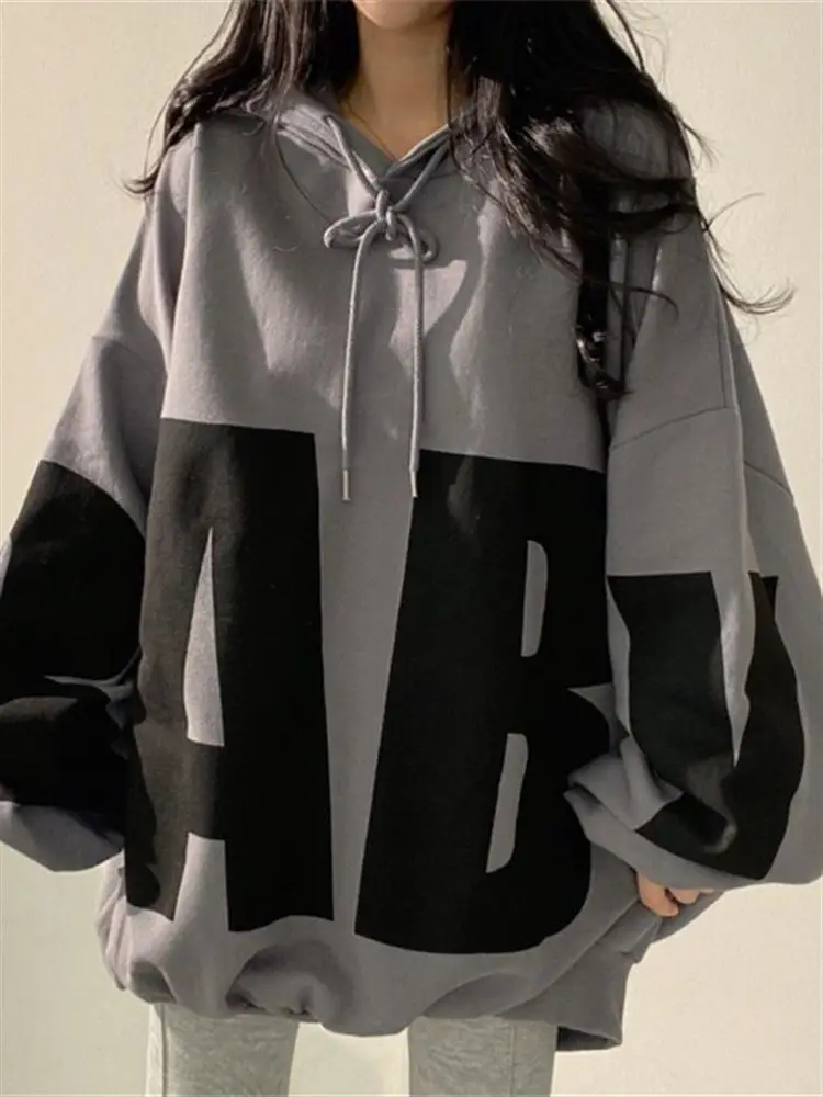 Women's Oversize Fleece Lined Hoodie Spring Autumn Thin Loose Large Size Cotton Winter Comfortable Soft Color Block Hoodie
Women's Oversize Fleece Lined Hoodie Spring Autumn Thin Loose Large Size Cotton Winter Comfortable Soft Color Block Hoodie