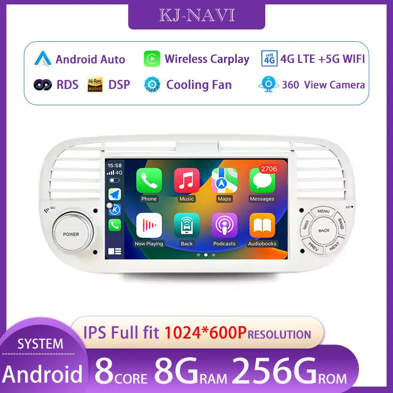 7 Inch For FIAT 500 2007-2015 Android 14 Car Multimedia Player GPS Carplay Auto Radio RDS DSP Stereo Video Audio WIFI 4G Lte BT
7 Inch For FIAT 500 2007-2015 Android 14 Car Multimedia Player GPS Carplay Auto Radio RDS DSP Stereo Video Audio WIFI 4G Lte BT