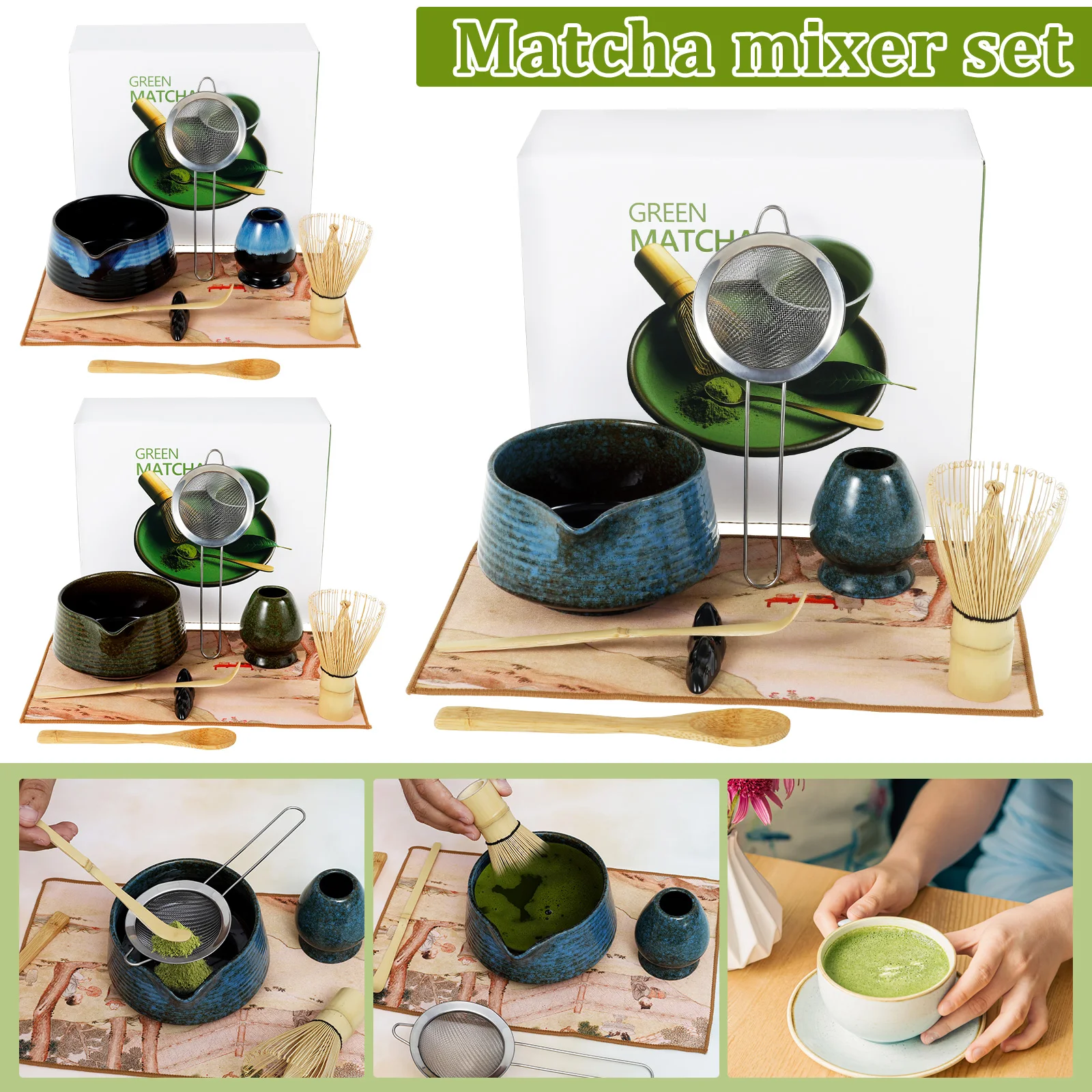 Набор держателей для чаши и венчика Matcha, бамбуковая керамика премиум-класса, 500 мл, чавань, легко чистится, подарок для комплекта для любителей матча «сделай сам»
Набор держателей для чаши и венчика Matcha, бамбуковая керамика премиум-класса, 500 мл, чавань, легко чистится, подарок для комплекта для любителей матча «сделай сам»