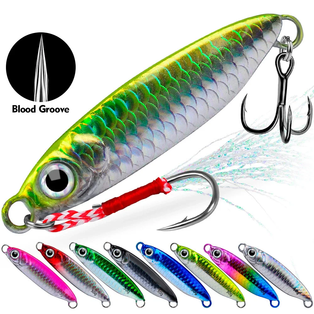 1pcs Metal Fishing Bait 7g-30g Sinking Sea Bass Lead Jig Fish Lure 8 Color Artificial Lifelike Jigging Lure Bass Hook LF142
1pcs Metal Fishing Bait 7g-30g Sinking Sea Bass Lead Jig Fish Lure 8 Color Artificial Lifelike Jigging Lure Bass Hook LF142