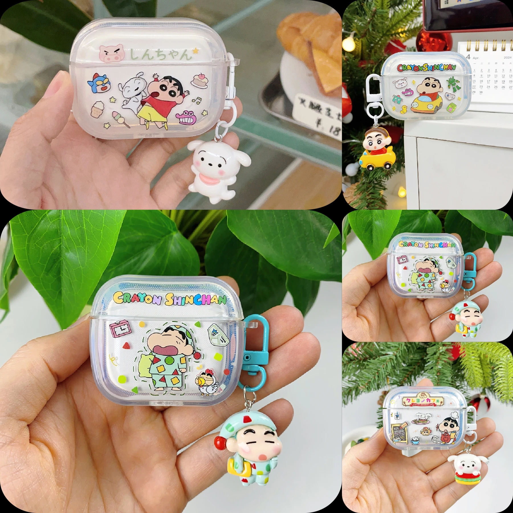 Transparent Earphone Cover For CrayonShin-chan&NoharaShiro Earphone Case For Airpods 1/2 3/4 Pro 1 2 3 With Cute Pendant Cover
Transparent Earphone Cover For CrayonShin-chan&NoharaShiro Earphone Case For Airpods 1/2 3/4 Pro 1 2 3 With Cute Pendant Cover