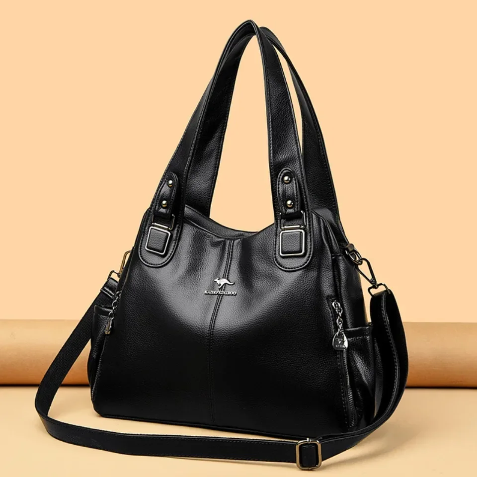 Genuine Soft PU Leather Handbags for Women Vintage Shoulder Tote Bag Luxury Designer Ladies Large Capacity Purse Bags Sac A Main
Genuine Soft PU Leather Handbags for Women Vintage Shoulder Tote Bag Luxury Designer Ladies Large Capacity Purse Bags Sac A Main