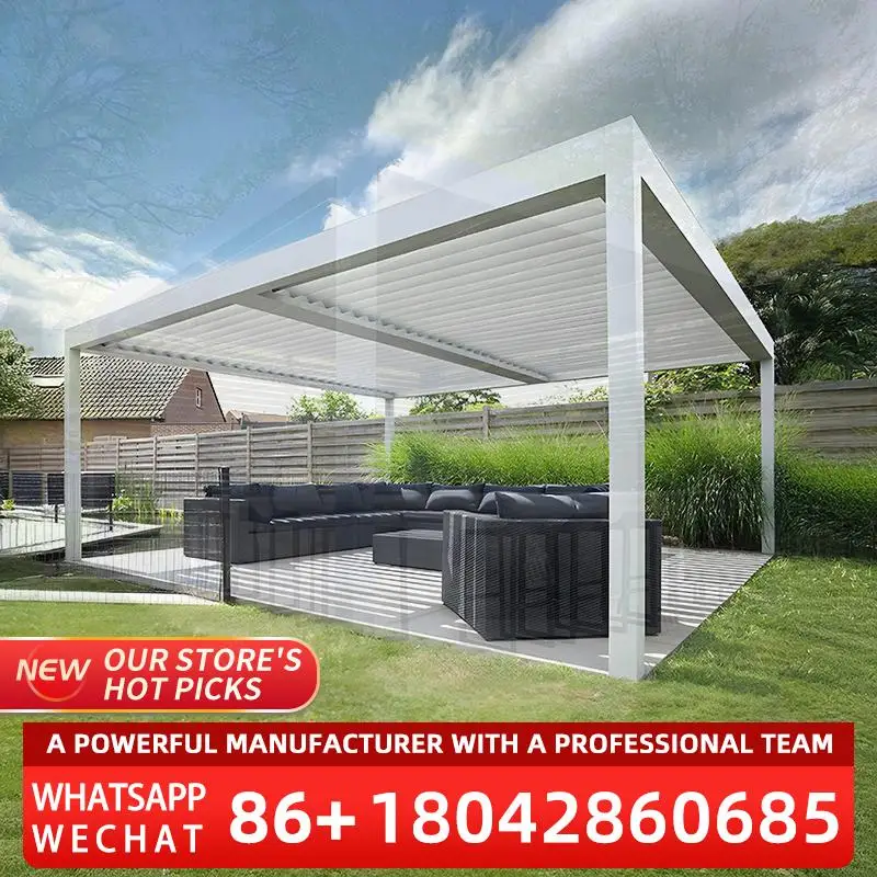 Wholesale Outdoor Aluminium Louvered Pergola Motorized Retractable Waterproof Roof for Garden Patio Backyard pergola
Wholesale Outdoor Aluminium Louvered Pergola Motorized Retractable Waterproof Roof for Garden Patio Backyard pergola