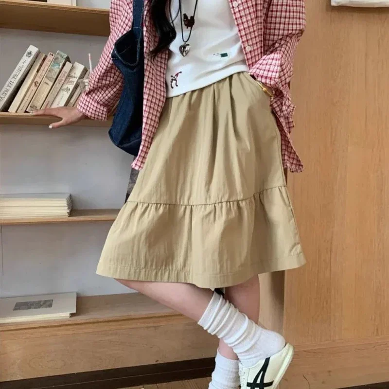 Casual Japanese Skirt Female Summer 2025 College Style Mini Skirt Elastic High Waist Umbrella Skirt A-line Streetwear Faldas Y2k
Casual Japanese Skirt Female Summer 2025 College Style Mini Skirt Elastic High Waist Umbrella Skirt A-line Streetwear Faldas Y2k